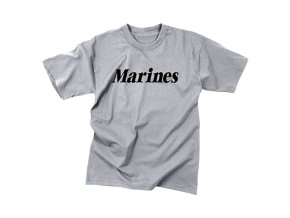 Triko dětské s nápisem MARINES ŠEDÉ (velikost S)