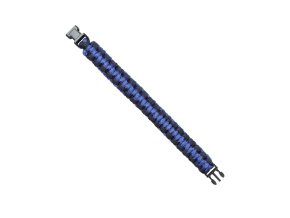 Náramek SURVIVAL PARACORD MODRO-ČERNÝ (velikost 10)