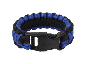 Náramek SURVIVAL DELUXE MODRÝ/ČERNÝ (velikost 9)