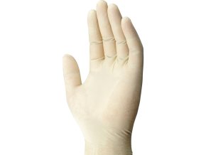 Rukavice 7 MIL latexové 100 ks BÍLÉ (velikost M)