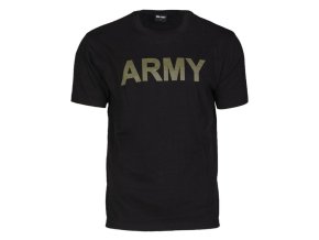 Triko krátký rukáv s nápisem ARMY ČERNÉ (velikost 3XL)