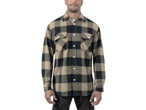 Košile dřevorubecká FLANNEL kostkovaná COYOTE BROWN (velikost 3XL)