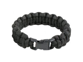 Náramek SURVIVAL PARACORD ČERNÝ (velikost 10)