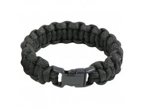 Náramek SURVIVAL PARACORD ČERNÝ