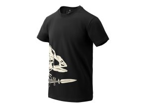 Triko skelet chameleona ČERNÉ (velikost 3XL)