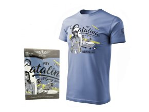 Triko létající loď PBY CATALINA MODRÉ (velikost 3XL)