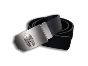 Opasek kožený přezka SPARTAN zkosená 40 mm ČERNÝ (velikost 110)