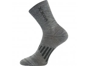 Ponožky Powrix merino vlna světle šedé