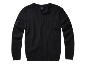 Svetr pulover Armee zip 3/4 ČERNÝ (velikost 3XL)
