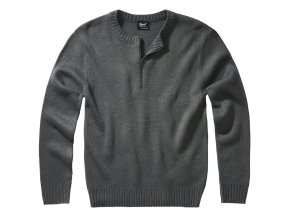 Svetr pulover Armee zip 3/4 ŠEDÝ (velikost 3XL)