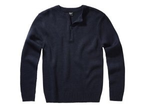 Svetr pulover Armee zip 3/4 NAVY MODRÝ (velikost 3XL)