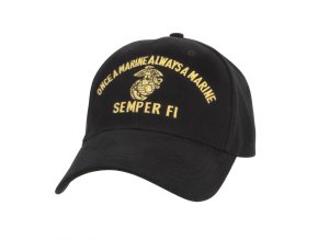 Čepice MARINE SEMPER FI baseball ČERNÁ