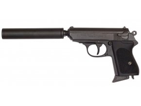 Replika pistole Walther PPK s tlumičem