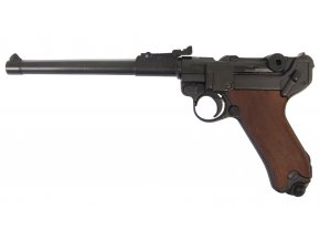 Replika pistole Parabellum Luger P08, Artillery, dřevo, Německo 1898