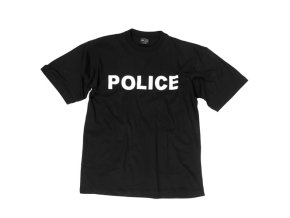 Triko krátký rukáv s nápisem 'POLICE' ČERNÉ (velikost XXL)