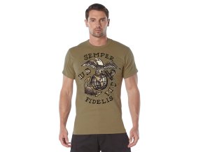 Triko USMC SEMPER FIDELIS COYOTE (velikost 3XL)