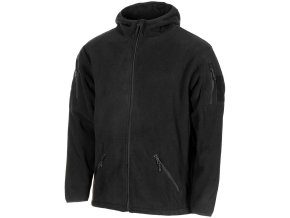 Mikina FLEECE na zip s kapucí TACTICAL ČERNÁ (velikost 3XL)
