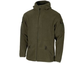 Mikina FLEECE na zip s kapucí TACTICAL ZELENÁ (velikost 3XL)