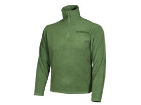 Mikina FLEECE řecká 3/4 zip ZELENÁ použité (velikost M)