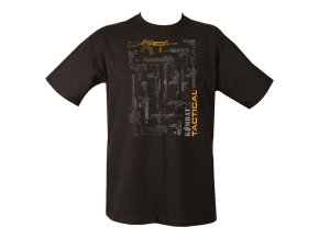 Triko TACTICAL GUN bavlněné ČERNÉ (velikost L)