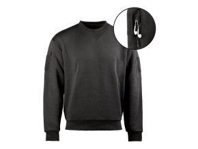 Mikina taktická ROUND NECK ČERNÁ (velikost 3XL)