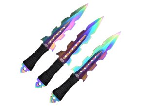 Nůž SCK Rainbow Fly, vrhací set 3ks