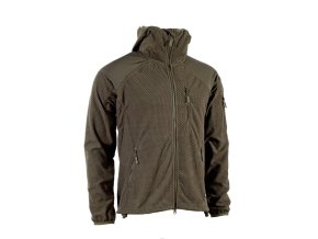 Mikina zip s kapucí fleece DELTA ZELENÁ (velikost 3XL)