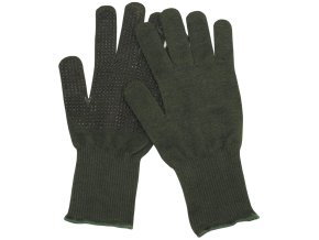 Rukavice s gripy CONTACT COMBAT ARAMID ZELENÉ (velikost 10)