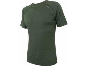 Triko s krátkým rukávem IBRIT vlněné ZELENÉ (velikost 3XL)