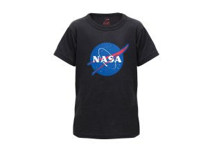 Triko dětské se znakem NASA ČERNÉ (velikost XL)