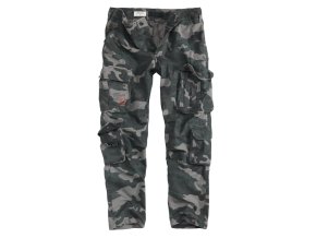 Kalhoty AIRBORNE SLIMMY BLACK CAMO (velikost L)