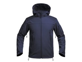 Bunda FIGHTER V2 softshell s kapucí MODRÁ (velikost 3XL)