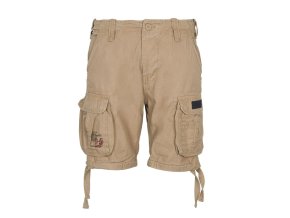 Kraťasy AIRBORNE VINTAGE s nášivkou KHAKI (velikost 3XL)