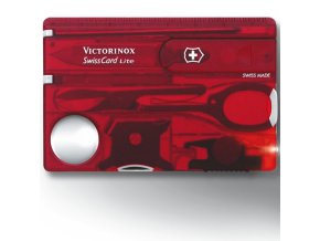 Karta SwissCard LITE ČERVENÁ transparentní
