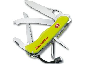 Nůž kapesní RESCUETOOL zubaté ostří 111mm ŽLUTÝ