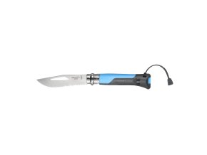 Nůž VRI INOX No.08 OUTDOOR kombinované ostří MODRÝ