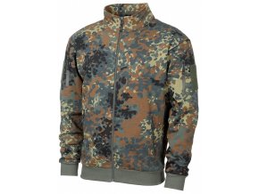 Mikina za zip TACTICAL maskáčová FLECKTARN