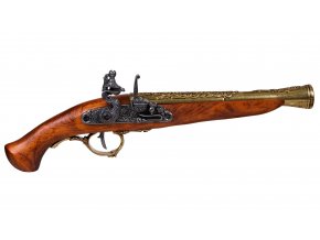Replika Pištoľ kresadlová Nemecko 18.stor. zlatá