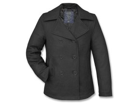Kabát US PEA COAT vlněný ČERNÝ