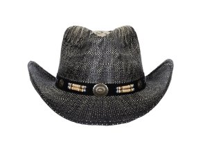 Klobouk slaměný TEXAS ČERNÝ