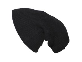 Čepice pletená BEANIE extra dlouhá ČERNÁ