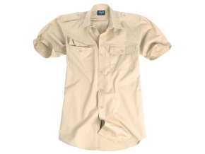 Košile TROPICAL krátký rukáv na knoflíky KHAKI