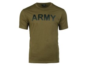 Triko krátký rukáv s nápisem ARMY ZELENÉ