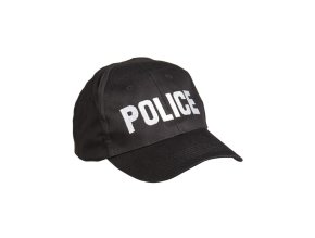 Čepice baseball s nápisem 'POLICE' ČERNÁ