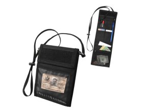 Pouzdro na krk DELUXE na doklady ID ČERNÉ