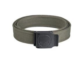 Opasek přezka s lebkou 40 mm 130 cm ZELENÝ