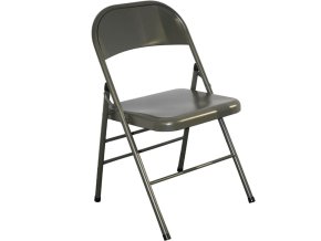 Židle plechová US model skládací ZELENÁ