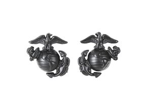 Odznak SUBDUED MARINE CORP GLOBE & ANCHOR ČERNÝ