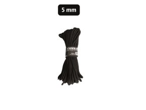 Šňůra COMMANDO pomocná 5 mm / 15 m ČERNÁ