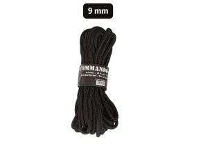 Šňůra COMMANDO pomocná ø 9 mm / 15 m ČERNÁ